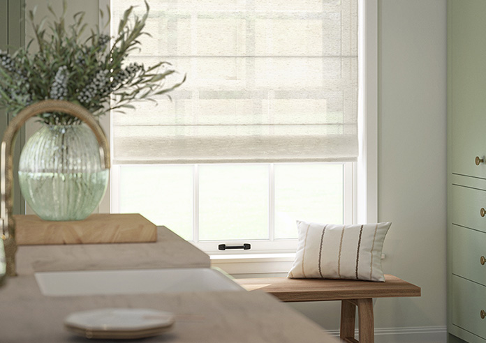 Siwa Voile, Papyrus - Twist&Fit Roman Blind - Image 5